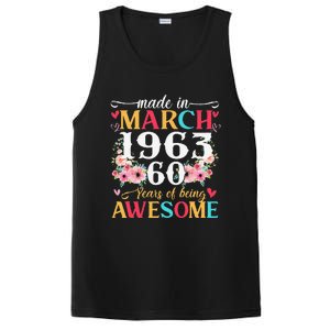 Born March 1963 Birthday Gift Made In 1963 60 Year Old Women PosiCharge Competitor Tank