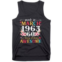 Born March 1963 Birthday Gift Made In 1963 60 Year Old Women Tank Top