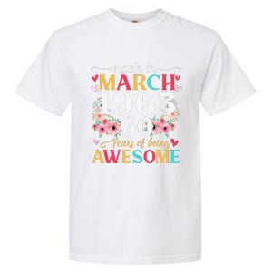 Born March 1963 Birthday Gift Made In 1963 60 Year Old Women Garment-Dyed Heavyweight T-Shirt