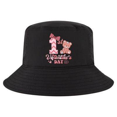 Bear My 1st Valentine's Day Gift For Girl Cool Comfort Performance Bucket Hat