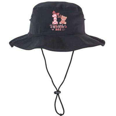 Bear My 1st Valentine's Day Gift For Girl Legacy Cool Fit Booney Bucket Hat