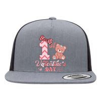 Bear My 1st Valentine's Day Gift For Girl Flat Bill Trucker Hat