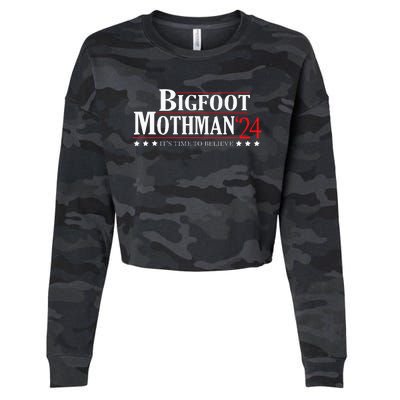 Bigfoot Mothman 2024 Cryptid President Cropped Pullover Crew