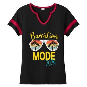 Baecations Mode 2024 Matching Couples Trip Beach Vacation Ladies Halftime Notch Neck Tee