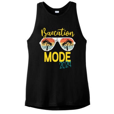 Baecations Mode 2024 Matching Couples Trip Beach Vacation Ladies PosiCharge Tri-Blend Wicking Tank