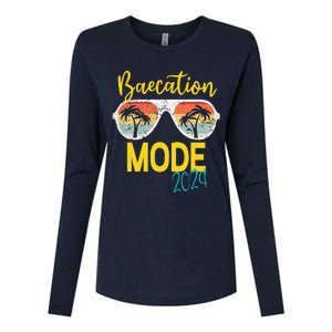 Baecations Mode 2024 Matching Couples Trip Beach Vacation Womens Cotton Relaxed Long Sleeve T-Shirt