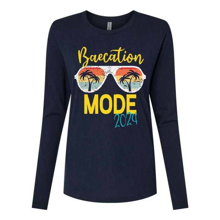 Baecations Mode 2024 Matching Couples Trip Beach Vacation Womens Cotton Relaxed Long Sleeve T-Shirt