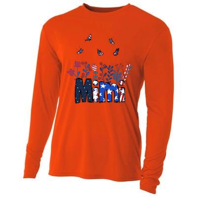 Butterflies Mimi 4th Of July Happy Usa Independence Christm Great Gift Cooling Performance Long Sleeve Crew