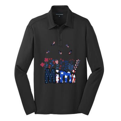 Butterflies Mimi 4th Of July Happy Usa Independence Christm Great Gift Silk Touch Performance Long Sleeve Polo