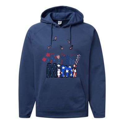 Butterflies Mimi 4th Of July Happy Usa Independence Christm Great Gift Performance Fleece Hoodie