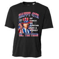 Biden Merry 4th The Thing Confused Joe Biden 4th Of July Cooling Performance Crew T-Shirt