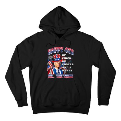 Biden Merry 4th The Thing Confused Joe Biden 4th Of July Hoodie