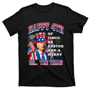 Biden Merry 4th The Thing Confused Joe Biden 4th Of July T-Shirt