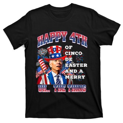 Biden Merry 4th The Thing Confused Joe Biden 4th Of July T-Shirt