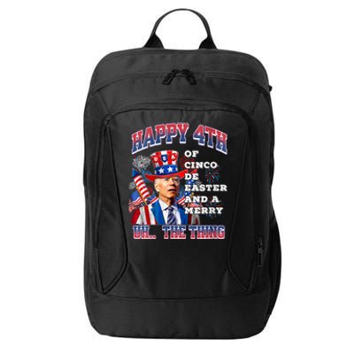 Biden Merry 4th The Thing Confused Joe Biden 4th Of July City Backpack