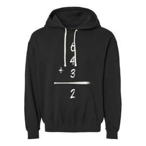 Baseball Math 6 4 3 2 Double Play Cute Softball Game Garment-Dyed Fleece Hoodie