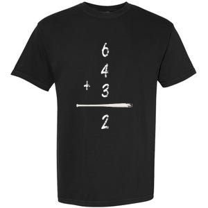 Baseball Math 6 4 3 2 Double Play Cute Softball Game Garment-Dyed Heavyweight T-Shirt