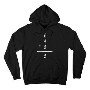 Baseball Math 6 4 3 2 Double Play Cute Softball Game Hoodie