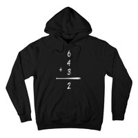 Baseball Math 6 4 3 2 Double Play Cute Softball Game Hoodie