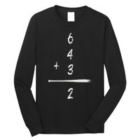 Baseball Math 6 4 3 2 Double Play Cute Softball Game Long Sleeve Shirt