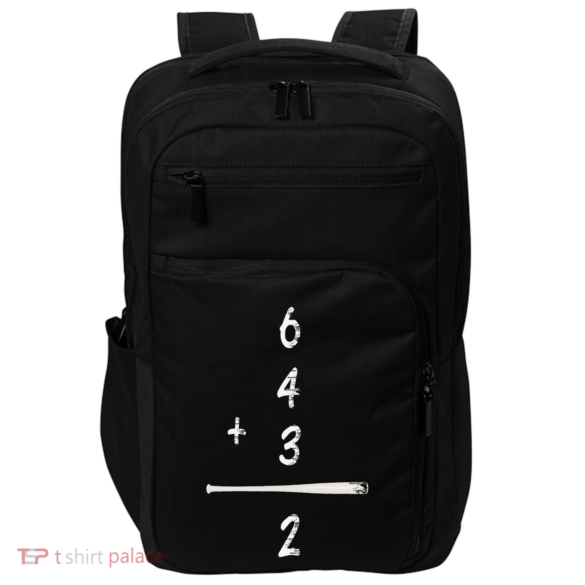 Baseball Math 6 4 3 2 Double Play Cute Softball Game Impact Tech Backpack