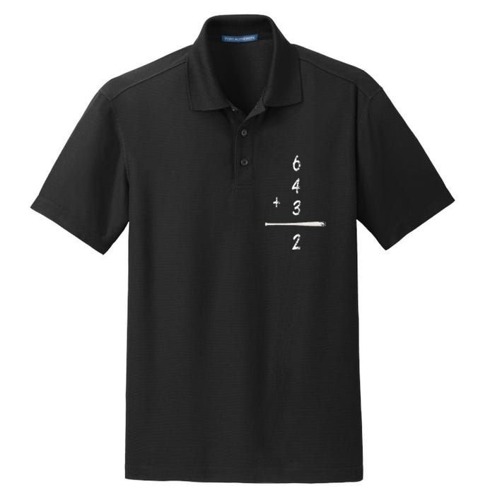 Baseball Math 6 4 3 2 Double Play Cute Softball Game Dry Zone Grid Polo