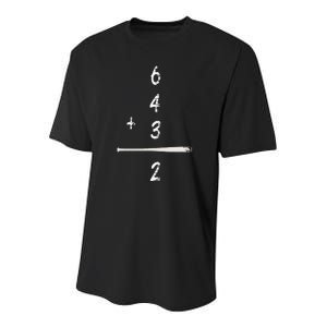 Baseball Math 6 4 3 2 Double Play Cute Softball Game Youth Performance Sprint T-Shirt