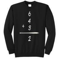 Baseball Math 6 4 3 2 Double Play Cute Softball Game Tall Sweatshirt