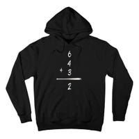 Baseball Math 6 4 3 2 Double Play Cute Softball Game Tall Hoodie