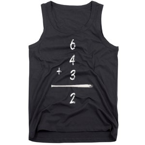 Baseball Math 6 4 3 2 Double Play Cute Softball Game Tank Top