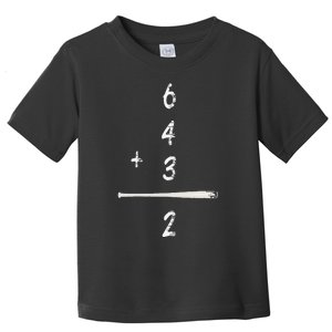 Baseball Math 6 4 3 2 Double Play Cute Softball Game Toddler T-Shirt