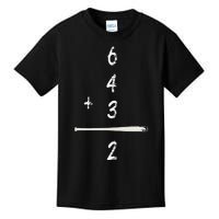 Baseball Math 6 4 3 2 Double Play Cute Softball Game Kids T-Shirt