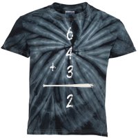 Baseball Math 6 4 3 2 Double Play Cute Softball Game Kids Tie-Dye T-Shirt