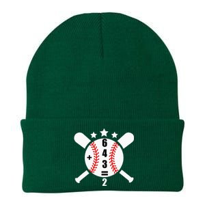 Baseball Math 6 4 3 2 Double Play Cute Softball Game Knit Cap Winter Beanie