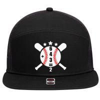 Baseball Math 6 4 3 2 Double Play Cute Softball Game 7 Panel Mesh Trucker Snapback Hat