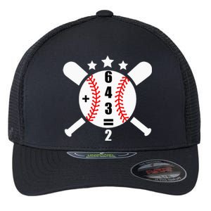 Baseball Math 6 4 3 2 Double Play Cute Softball Game Flexfit Unipanel Trucker Cap