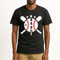Baseball Math 6 4 3 2 Double Play Cute Softball Game Tall T-Shirt