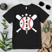 Baseball Math 6 4 3 2 Double Play Cute Softball Game Premium T-Shirt