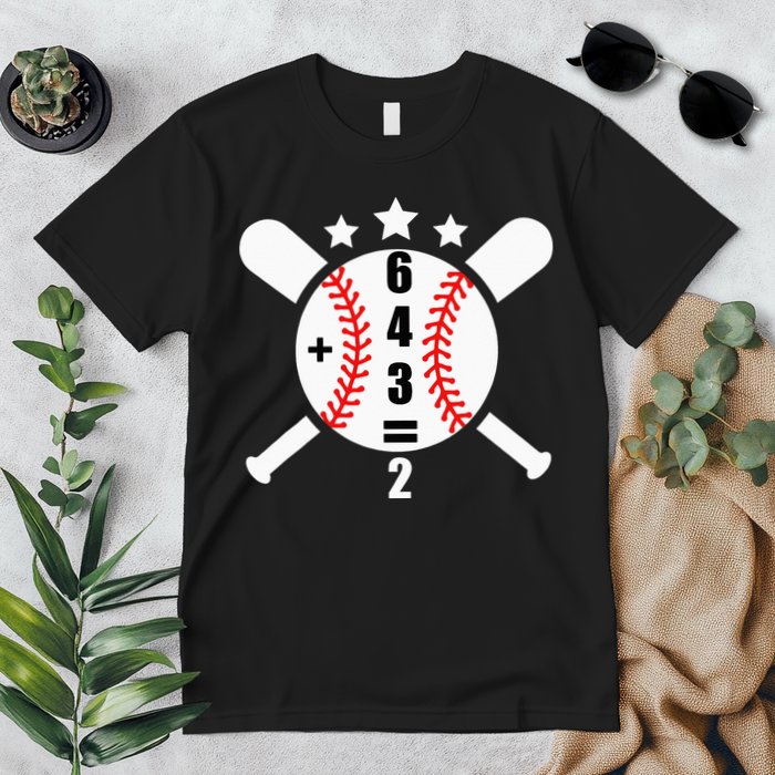 Baseball Math 6 4 3 2 Double Play Cute Softball Game Premium T-Shirt