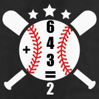 Baseball Math 6 4 3 2 Double Play Cute Softball Game 25L Jumbo Tote