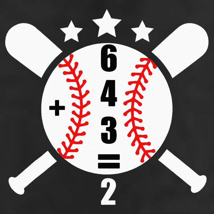 Baseball Math 6 4 3 2 Double Play Cute Softball Game 25L Jumbo Tote