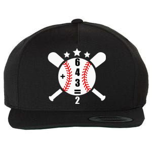 Baseball Math 6 4 3 2 Double Play Cute Softball Game Wool Snapback Cap