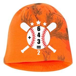 Baseball Math 6 4 3 2 Double Play Cute Softball Game Kati - Camo Knit Beanie