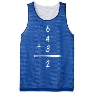 Baseball Math 6 4 3 2 Double Play Cute Gift Softball Game Gift Mesh Reversible Basketball Jersey Tank