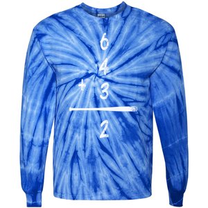 Baseball Math 6 4 3 2 Double Play Cute Gift Softball Game Gift Tie-Dye Long Sleeve Shirt