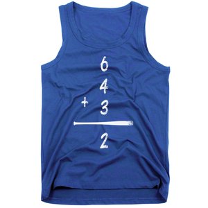 Baseball Math 6 4 3 2 Double Play Cute Gift Softball Game Gift Tank Top