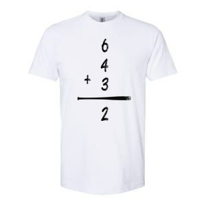 Baseball Math 6 4 3 2 Double Play Cute Gift Softball Game Gift Softstyle CVC T-Shirt