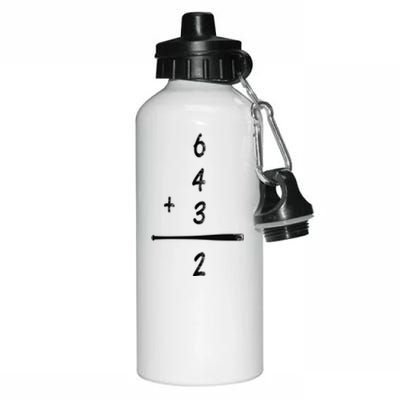 Baseball Math 6 4 3 2 Double Play Cute Gift Softball Game Gift Aluminum Water Bottle 