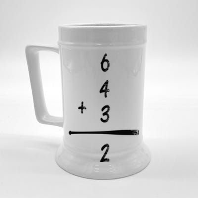 Baseball Math 6 4 3 2 Double Play Cute Gift Softball Game Gift Beer Stein