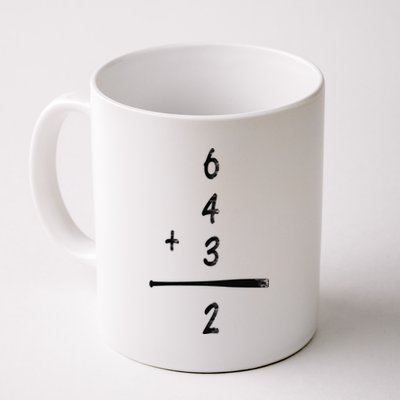 Baseball Math 6 4 3 2 Double Play Cute Gift Softball Game Gift Coffee Mug